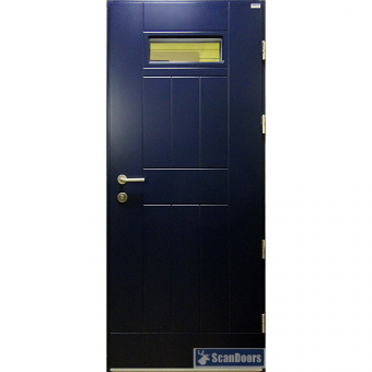 Входные деревянные двери со стеклом Scandoors FW019