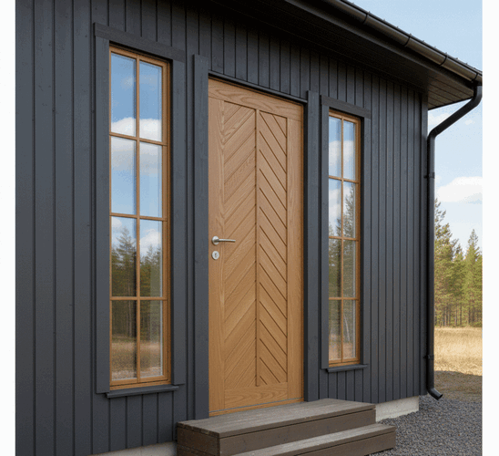 Морозостойкая дверь из массива Scandoors Wood F01