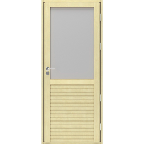 Входная дверь из осины со стеклом Scandi Plus W0212