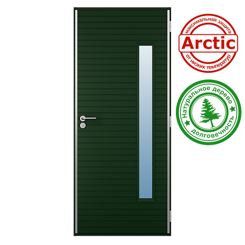 Деревянная дверь со стеклом Scandoors Planken W031