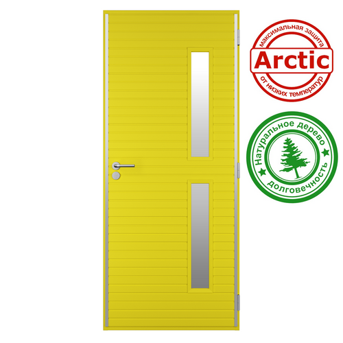 Деревянная дверь со стеклом Scandoors Planken W081