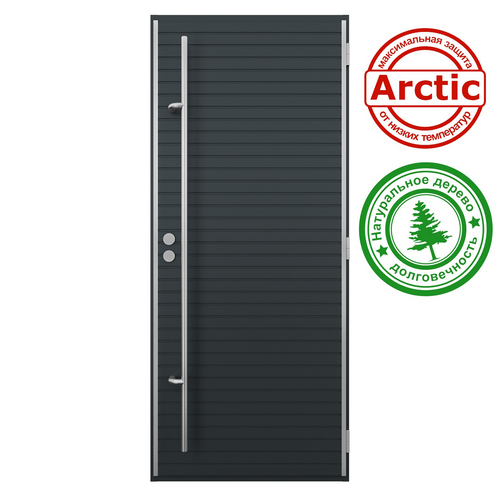 Входная дверь с ручкой-штангой Scandoors Planken 015-S