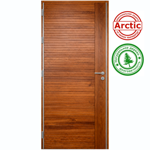 Термодверь входная для дома из термодерева Scandoors Planken