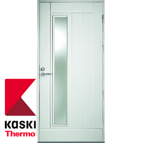 Финская дверь с узким стеклом Kaski UOL12 THERMO