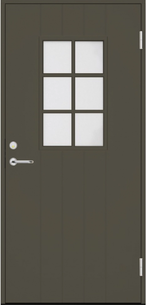  SWEDOOR Jeld-Wen Basic P300 со стеклом коричневая